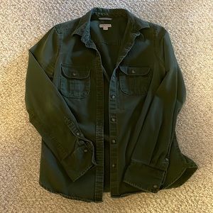 Dark green button up